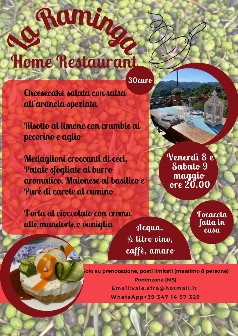 menu Le Quattro Portate 8 e 9 maggio